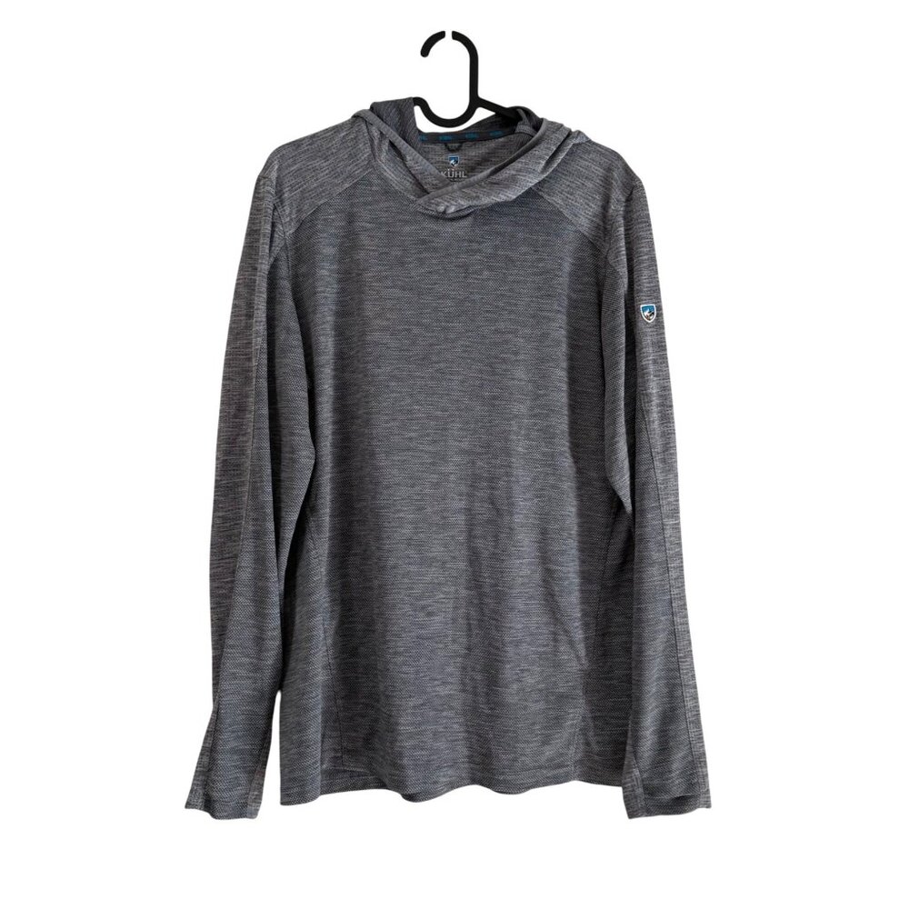 Kuhl Gray Performance Lightweight Pullover Hoodie… - image 1
